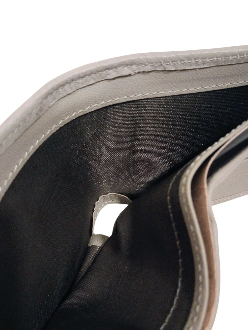 Genuine Gray Ostrich Leather Bifold Wallet - Real Exotic Skin - Picture 7 of 10